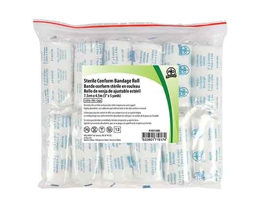 Conform Bandage 7.6cm x 1.8m CSA Type 3 Intermediate First Aid Kits