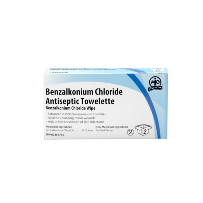 BZK Antiseptic Towelettes 12 BZK Antiseptic Towelettes