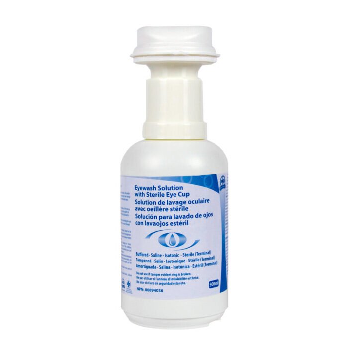 Eyewash Solution with Sterile Eye Cup 500ml Eyewash Solution with Built-in Sterile Eye Cup