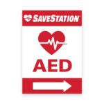 SaveStation Indoor AED Directional Sign, Right, Indoor